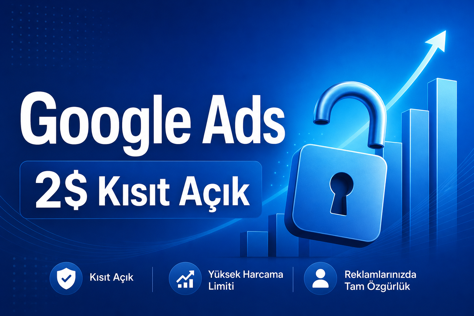 2$ Kısıtı Kaldırılmış Google Ads